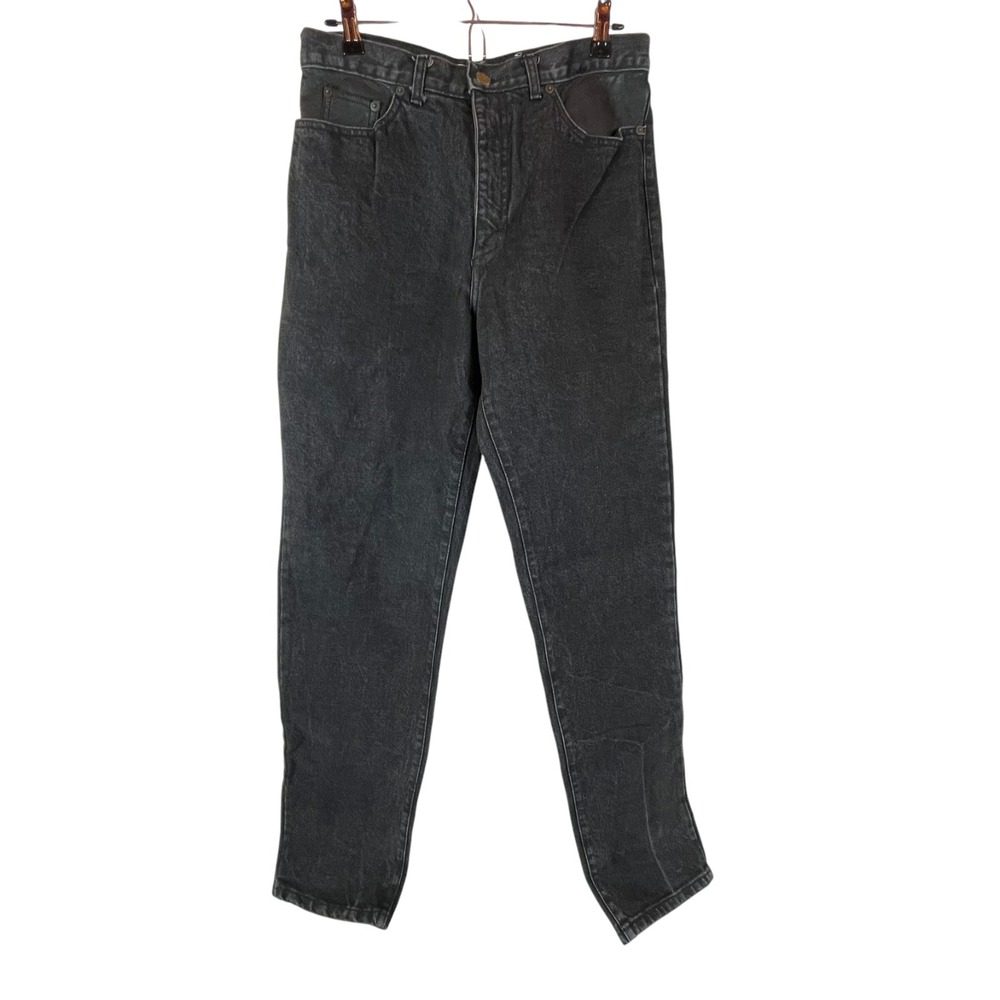 Vintage Guess Coated Pannel Jeans Sz 34 Mens Baggy Straight Black Denim 90s Y2K